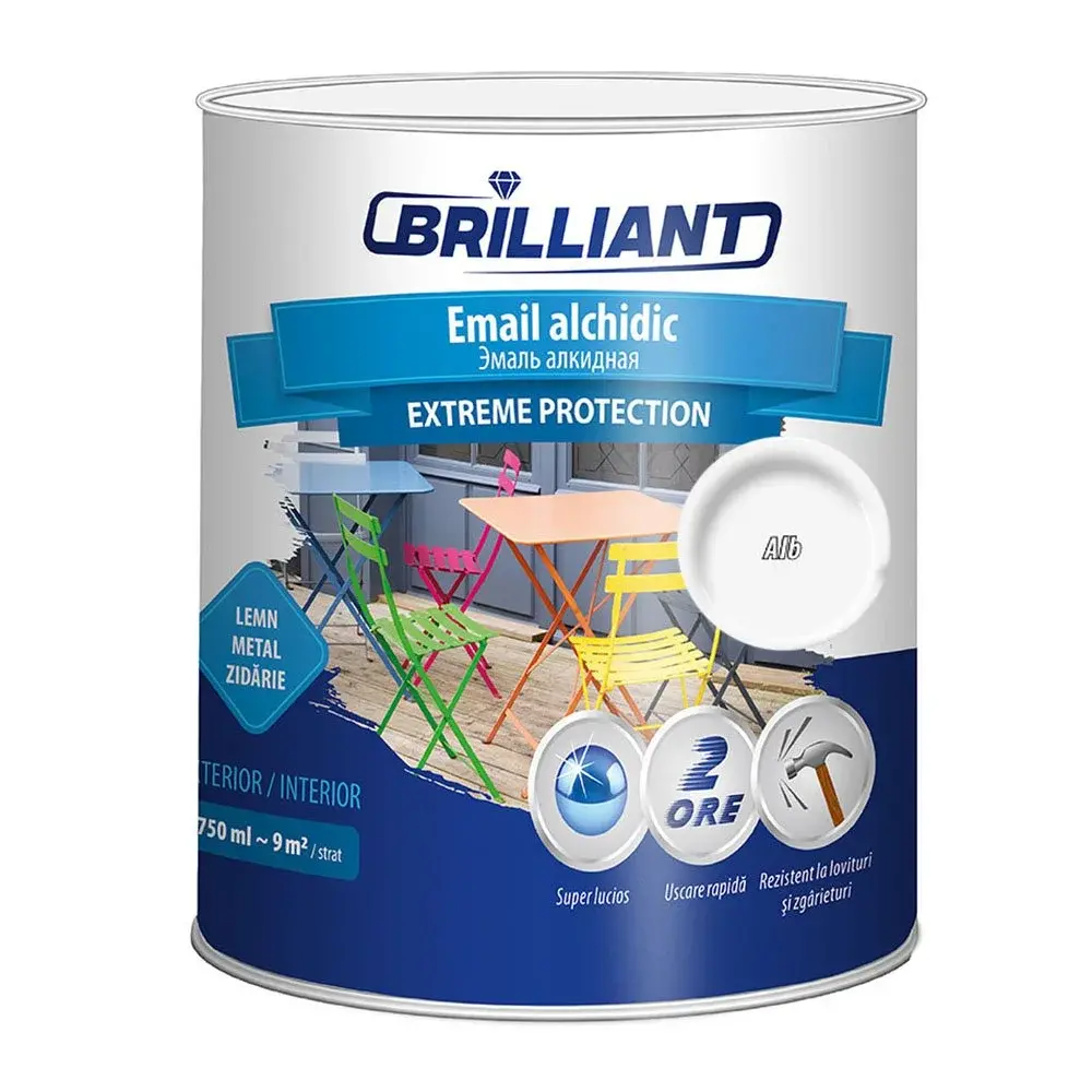 Email alchidic Brilliant Extreme alb 0.75L