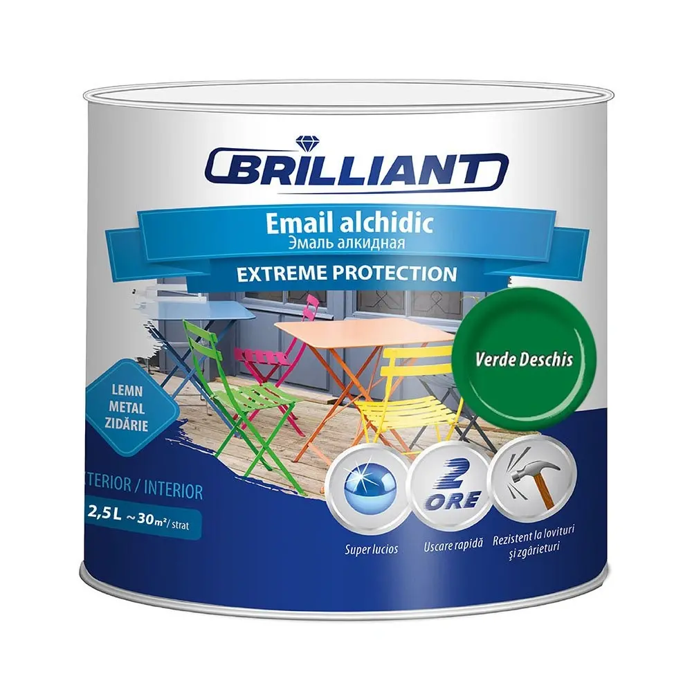 Email alchidic Brilliant Extreme verde-deschis 2.5L