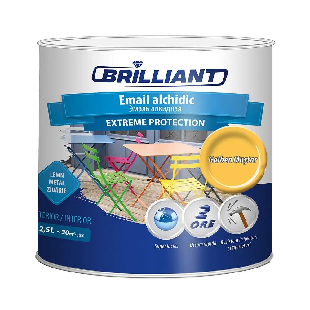Email alchidic Brilliant Extreme galben 2.5L