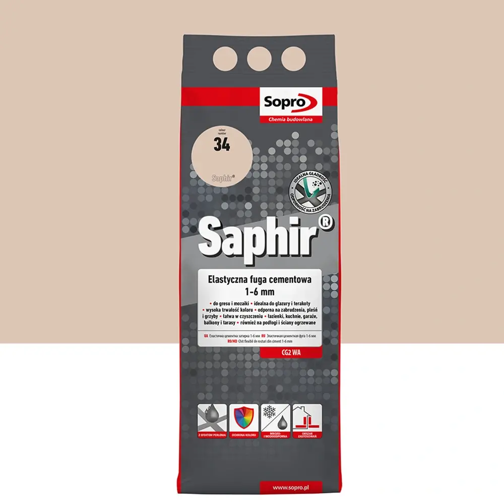 Chit de rosturi gresie si faianta SOPRO Saphir Alubag 9518 bagama 34, 2kg