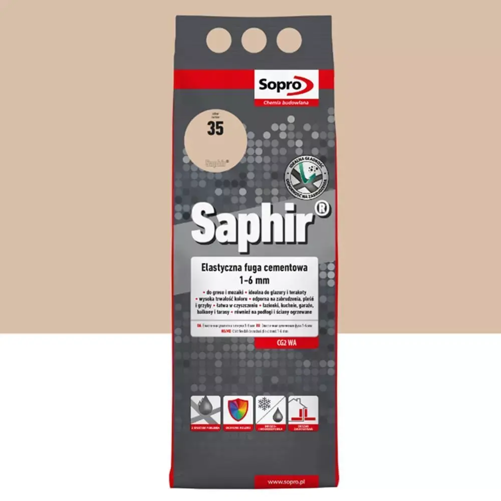 Chit de rosturi gresie si faianta SOPRO Saphir Alubag 9519 anemon 35. 2kg