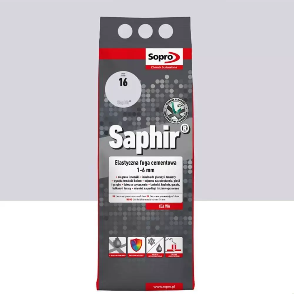 Chit de rosturi gresie si faianta SOPRO Saphir Alubag 9501  sur 16, 2kg