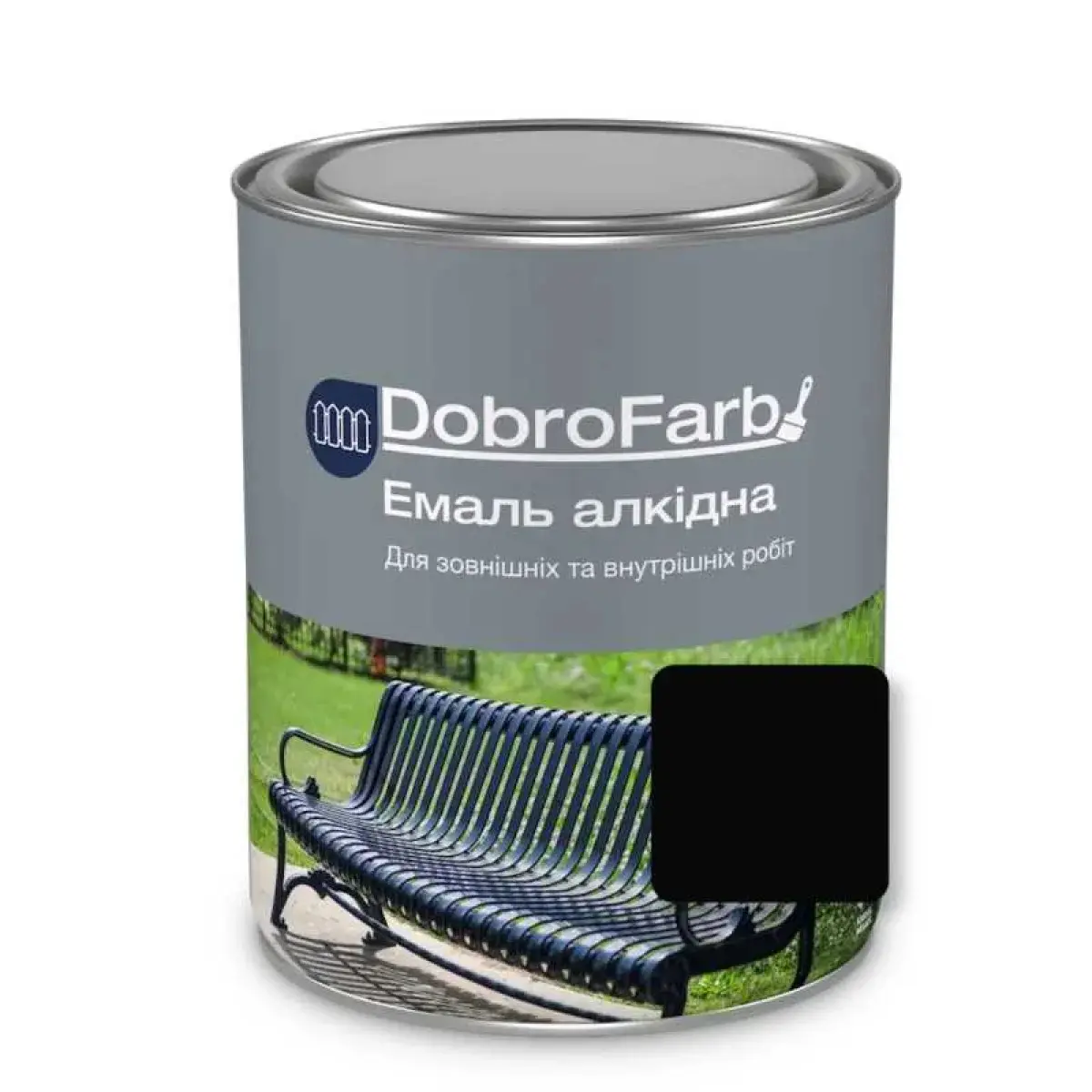 Email alchidic DobroFarb negru 2,8 kg