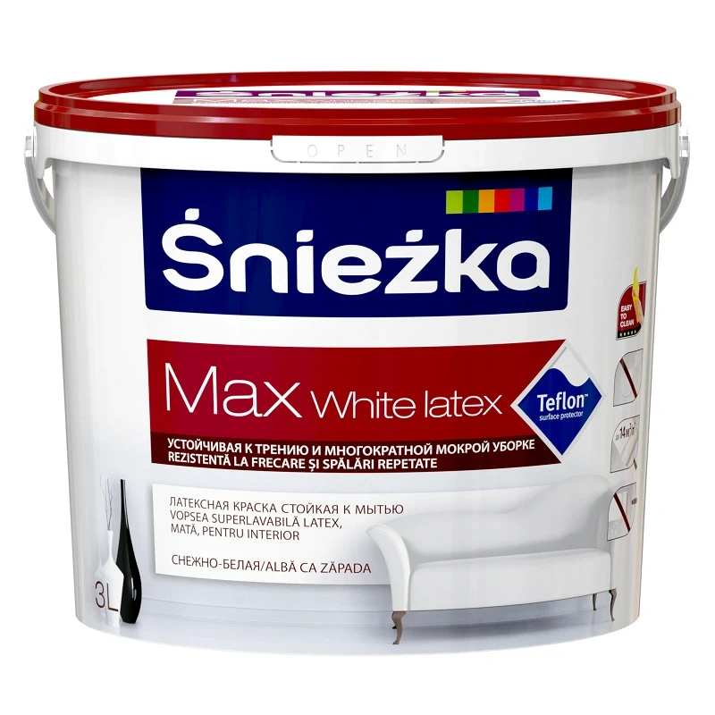 SNIEZKA MAX White Latex, 3L, emulsie int. alba