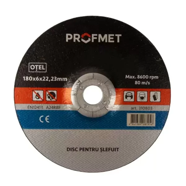 Disc pentru slefuit 230x6x22.23mm metal Profmet