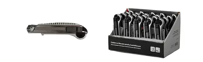 Cutter 18mm cu sina metalica, blocare surub si autoblocare maner din plastic  20buc. Profmet