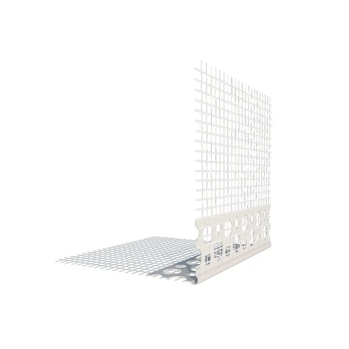Corniera din PVC perforata cu plasa 14 cm - 3.0 m