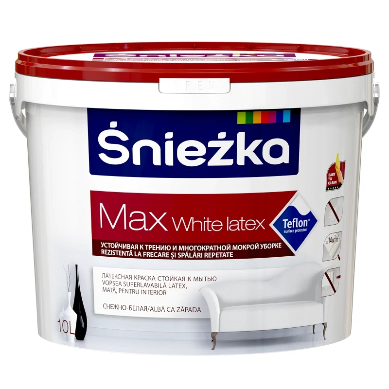 SNIEZKA MAX White Latex, 10L, emulsie int. alba