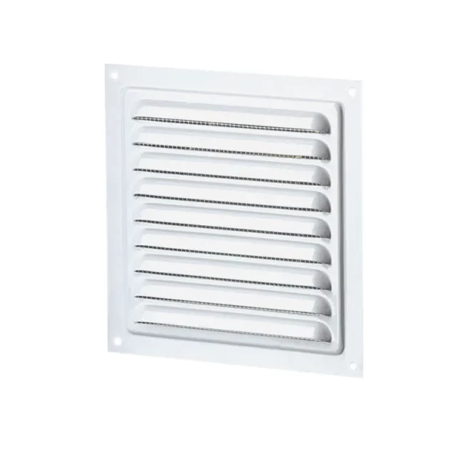 Grilaj de ventilare cu sită Ventika WM125 125 x 125 mm oțel alb