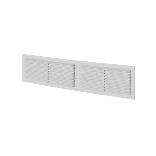 Grilaj de ventilare cu sită Ventika MW 380 382 x 104 mm plastic alb