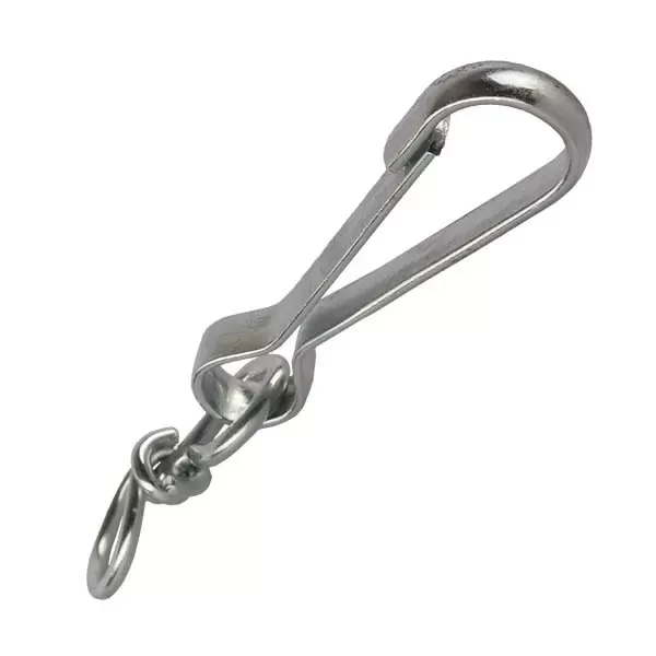 Carabina cu inel_90mm placata cu zinc alb