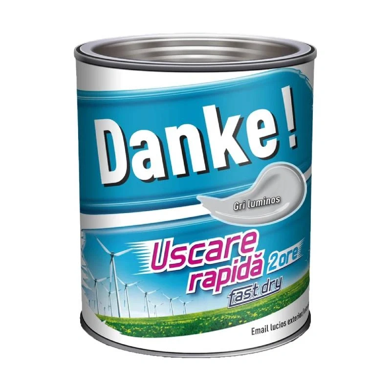 EMAIL DANKE 0.75L, gri luminos, ext./int. uscare rapida